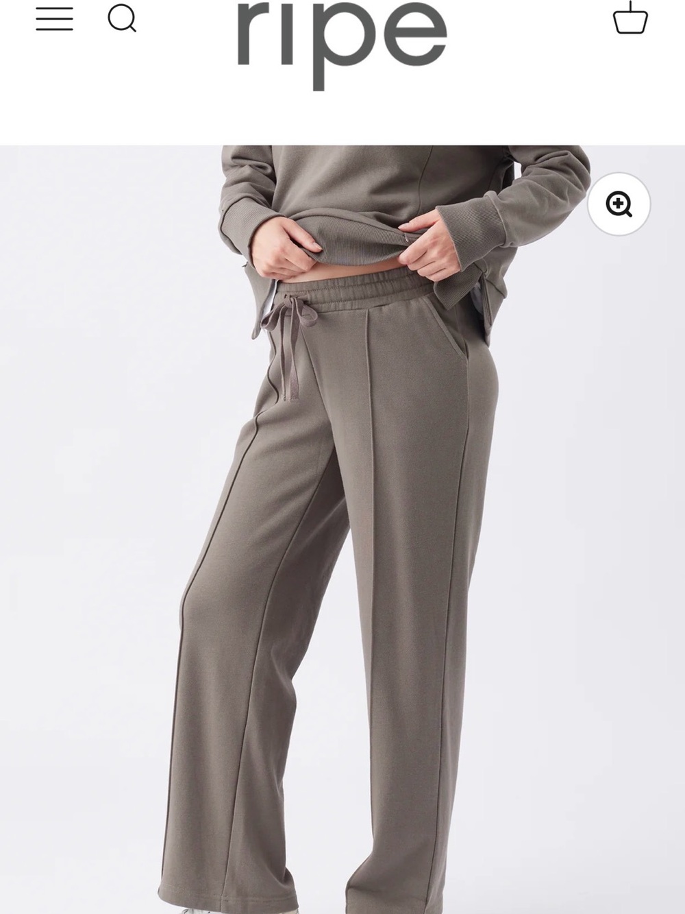 Ripe Earth Wide-Leg Maternity Jogger Pants
